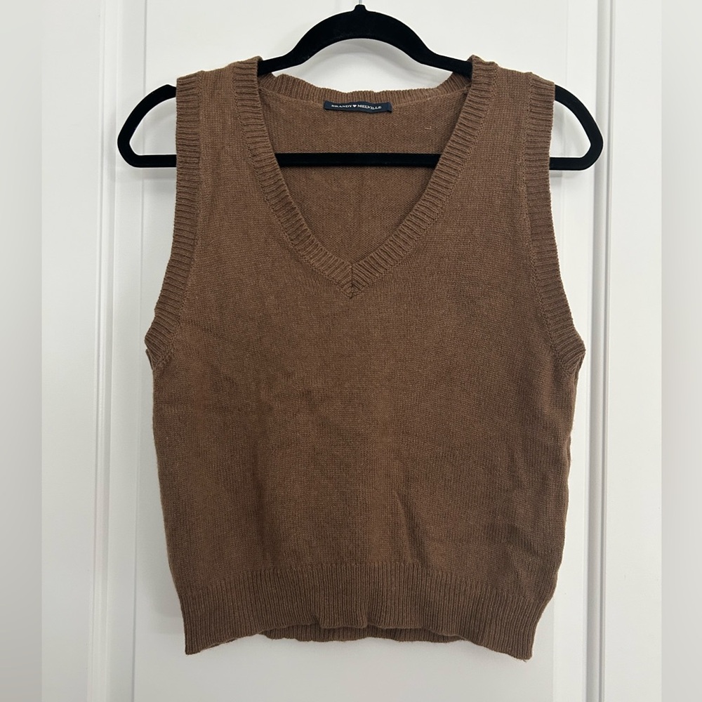 Brandy Melville Brown Sweater Vest